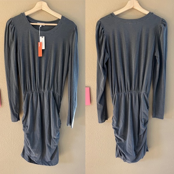 NEW Sundry Shirred mini dress - Picture 2 of 8